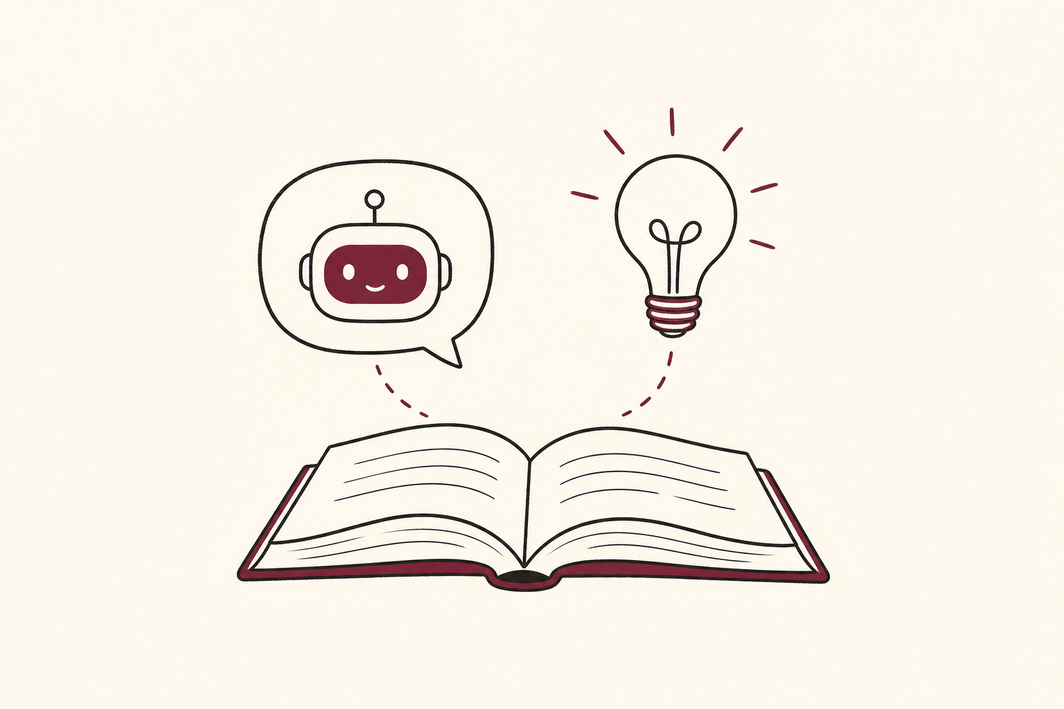 AI learning assistant illustration